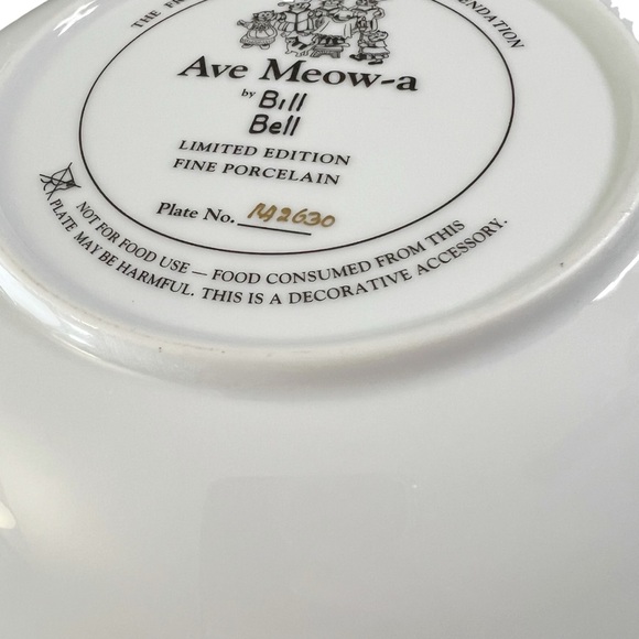 Franklin Mint Heirloom Bill Bell Ave Meow-A Cats Collector Plate - Picture 9 of 10